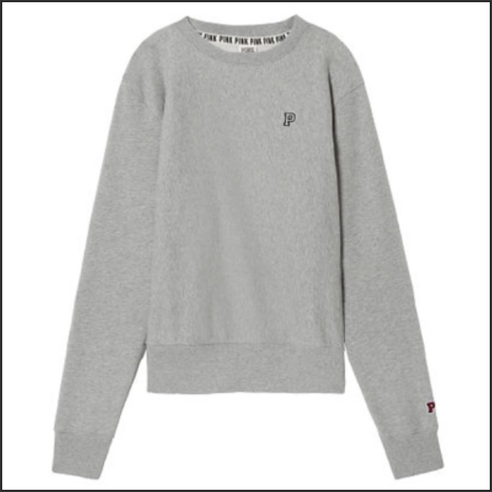 VS PINK PREMIUM COLLEGE PULLOVER CREW - Picture 3 of 4